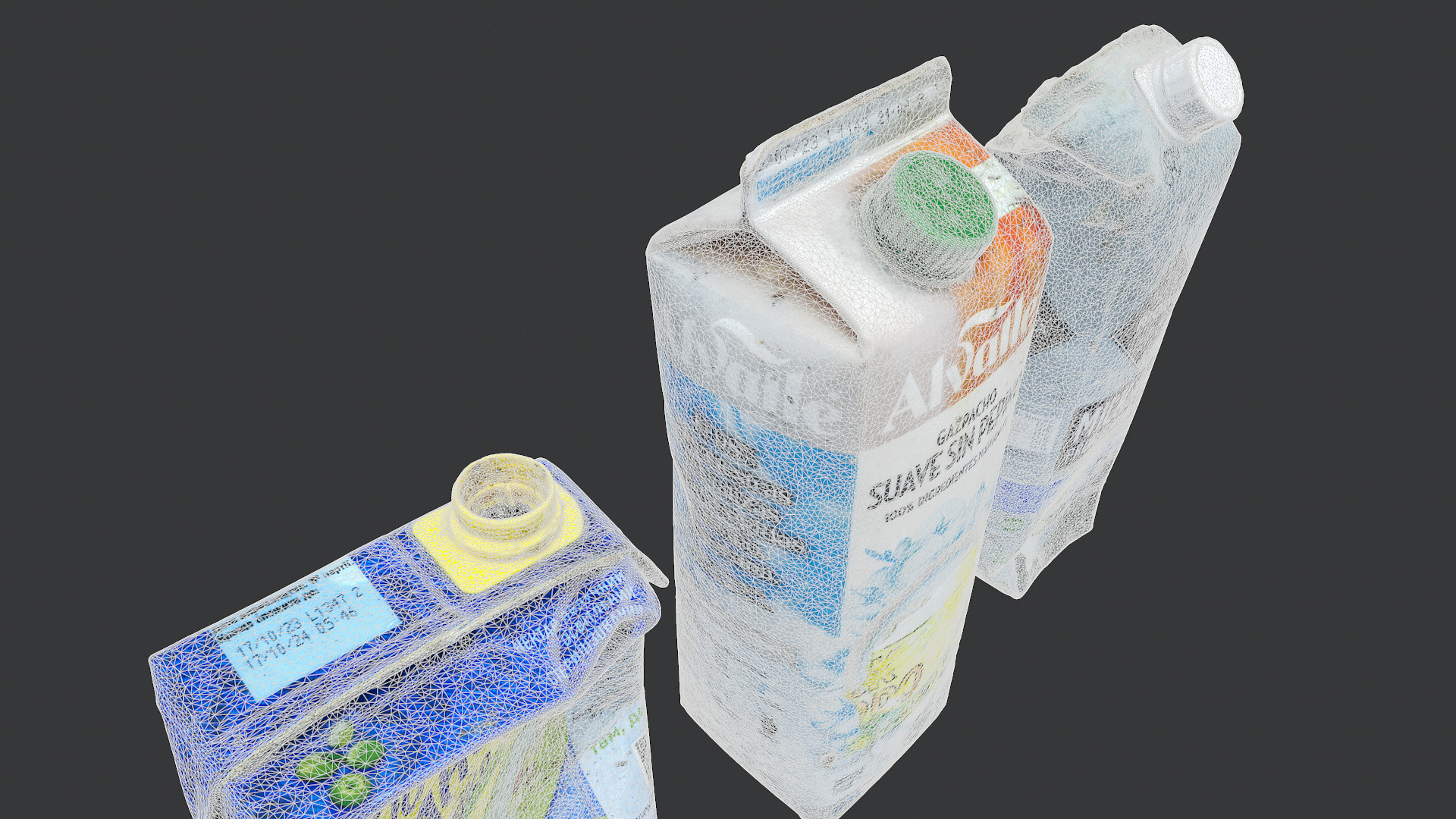 Old dirty tetra pak juice milk set 4 3D model_6