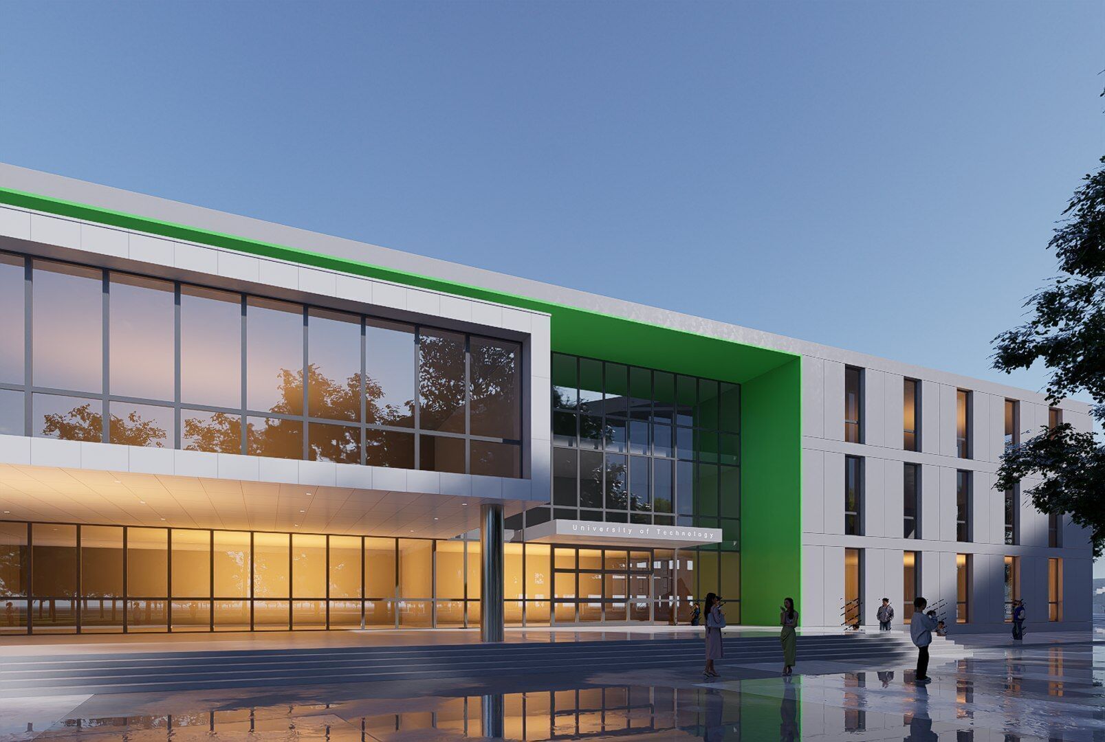 realistic university Low-poly 3D model_1