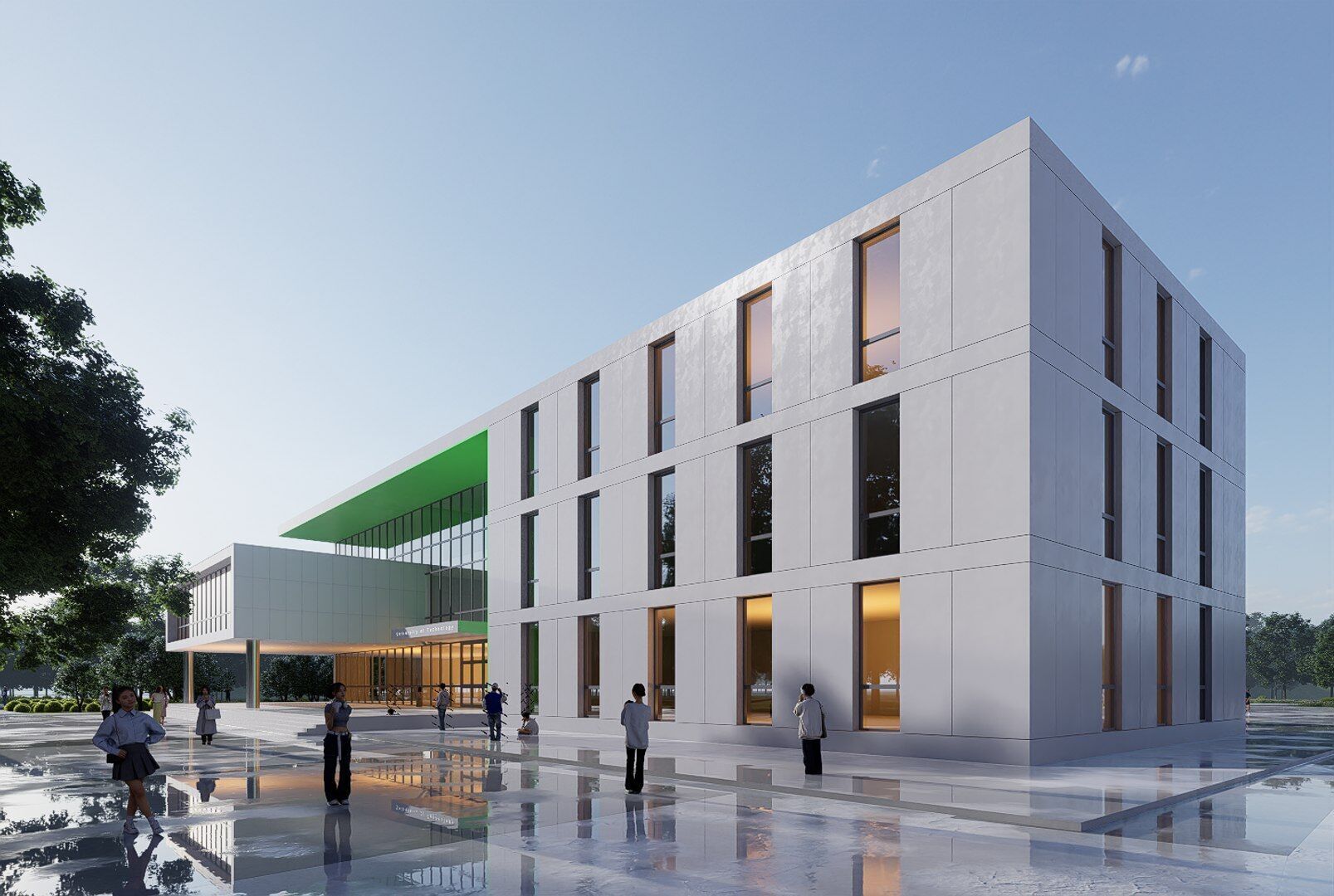 realistic university Low-poly 3D model_5