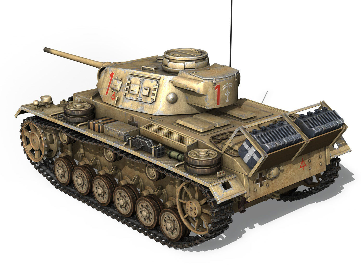 PzKpfw III - Ausf J - DAK - 1 3D model_4