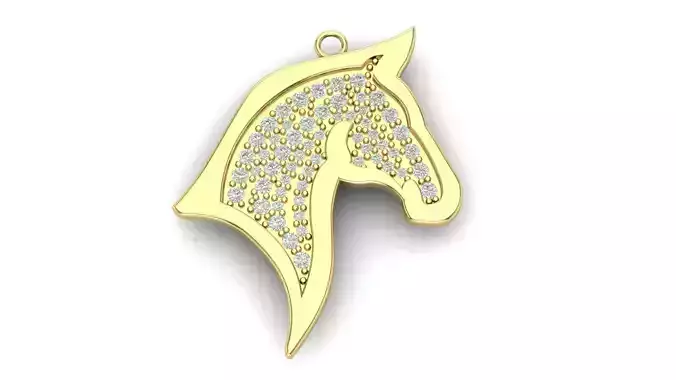 Pingente Cavalo com pedras