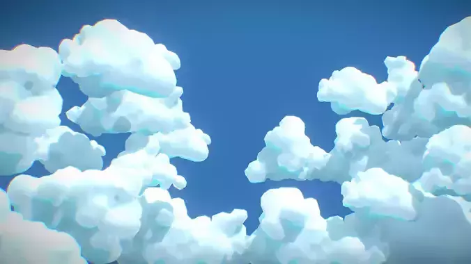 Stylized Clouds Pack - Vol 03 Low-poly 3D model