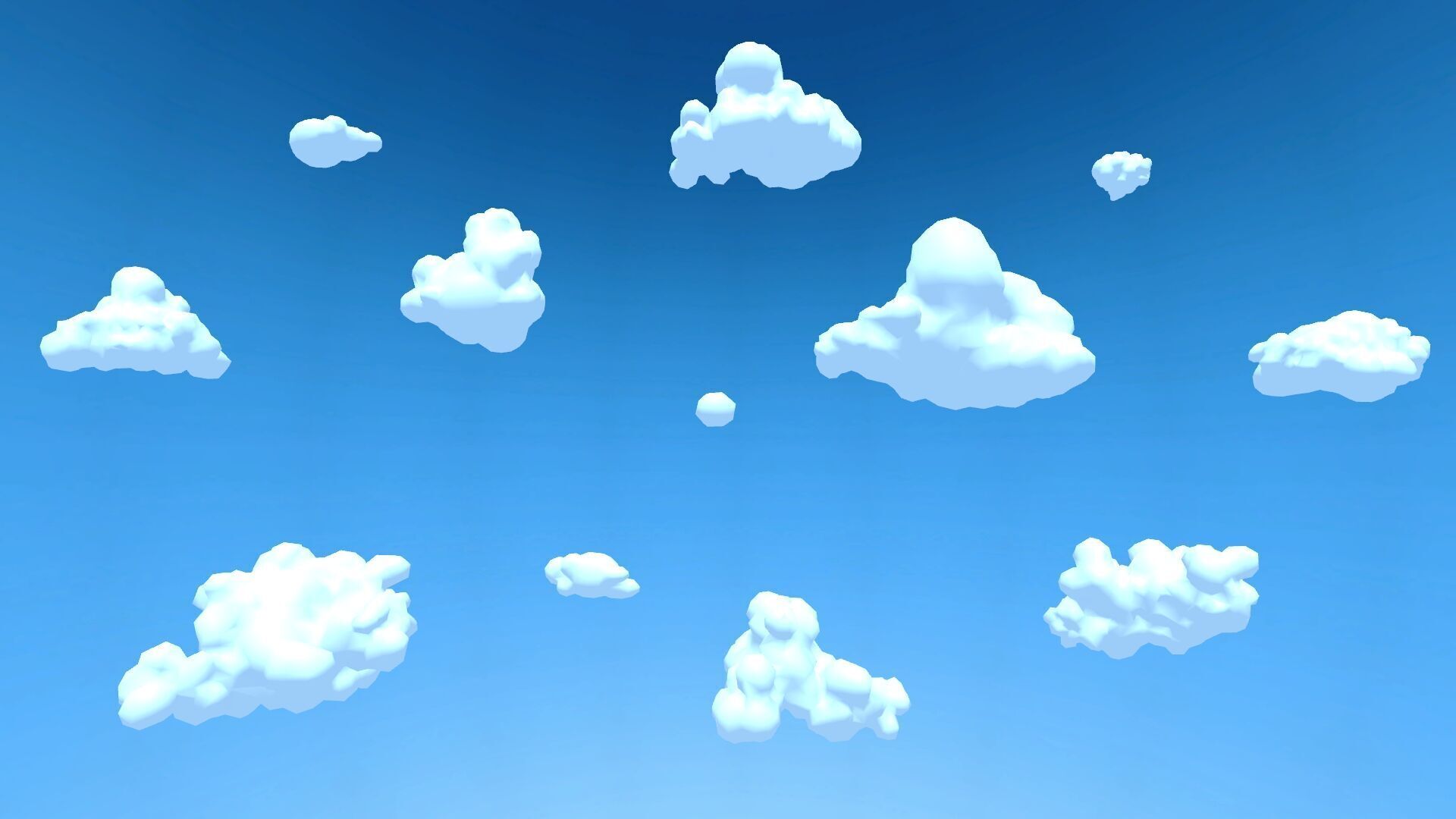 Stylized Clouds Pack - Vol 03 Low-poly 3D model_2