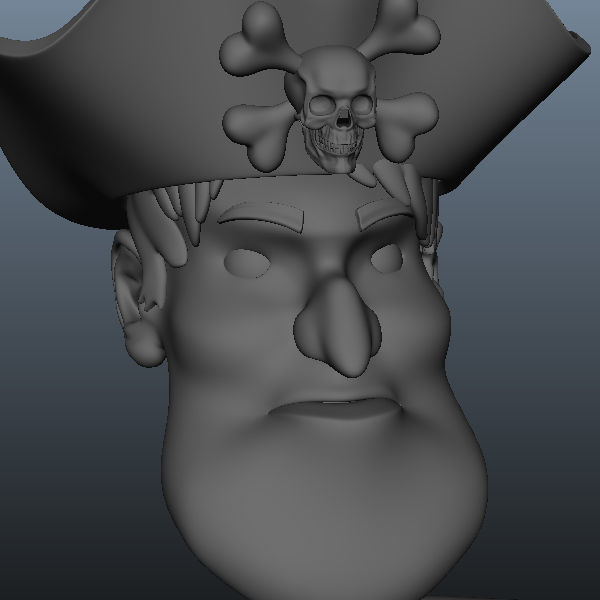 Pirate man Cartoon Rigged  3D model_13
