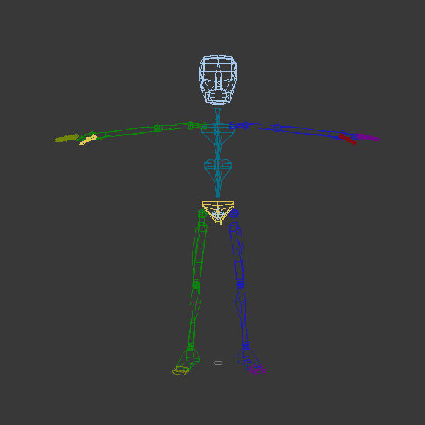 Pirate man Cartoon Rigged  3D model_12