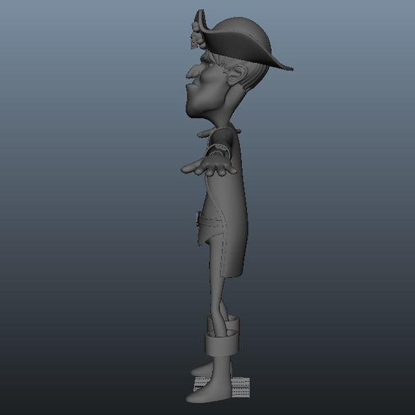 Pirate man Cartoon Rigged  3D model_11