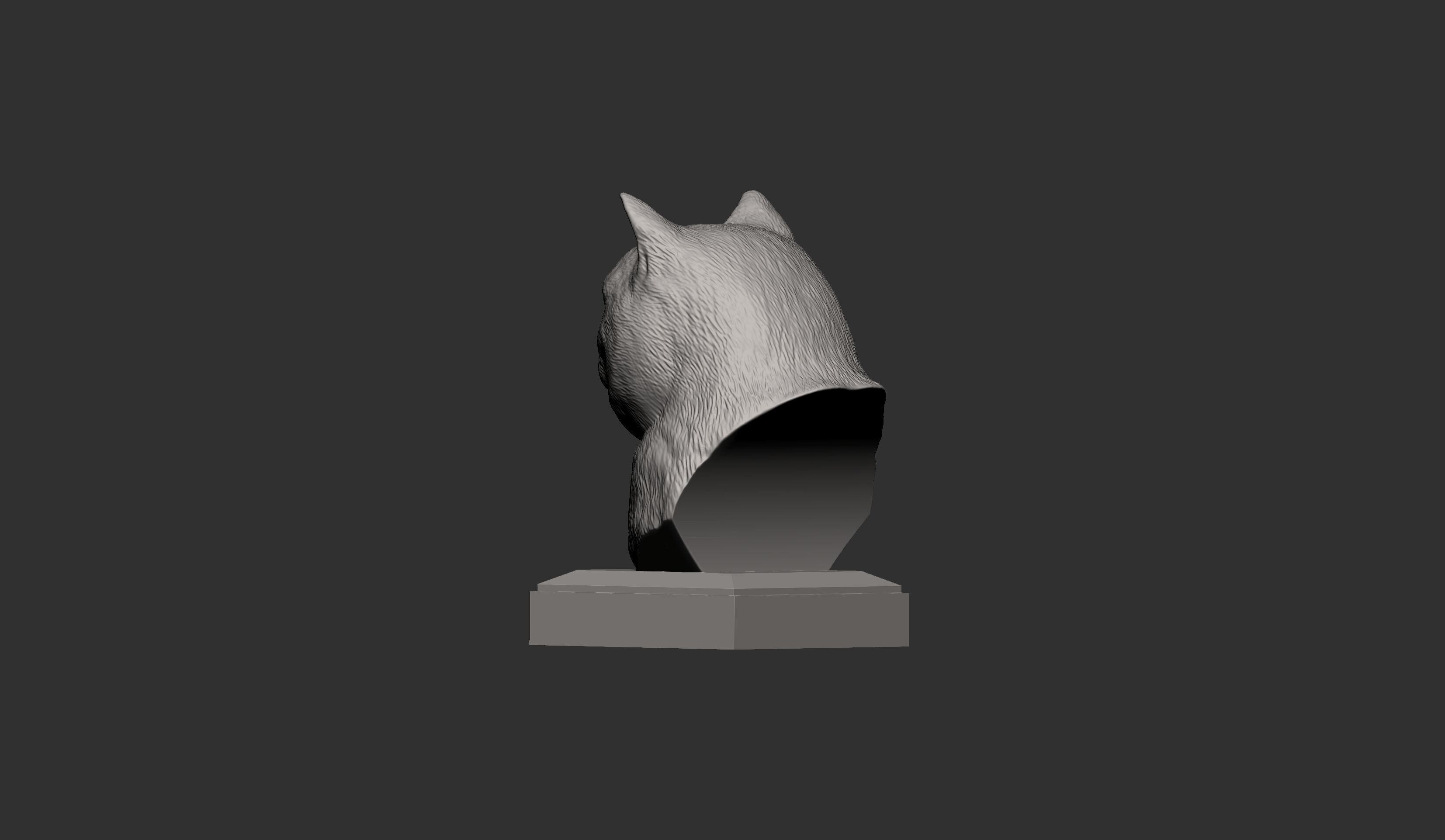 British Shorthair Cat Bust 3D print model_6