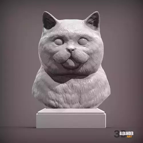 British Shorthair Cat Bust