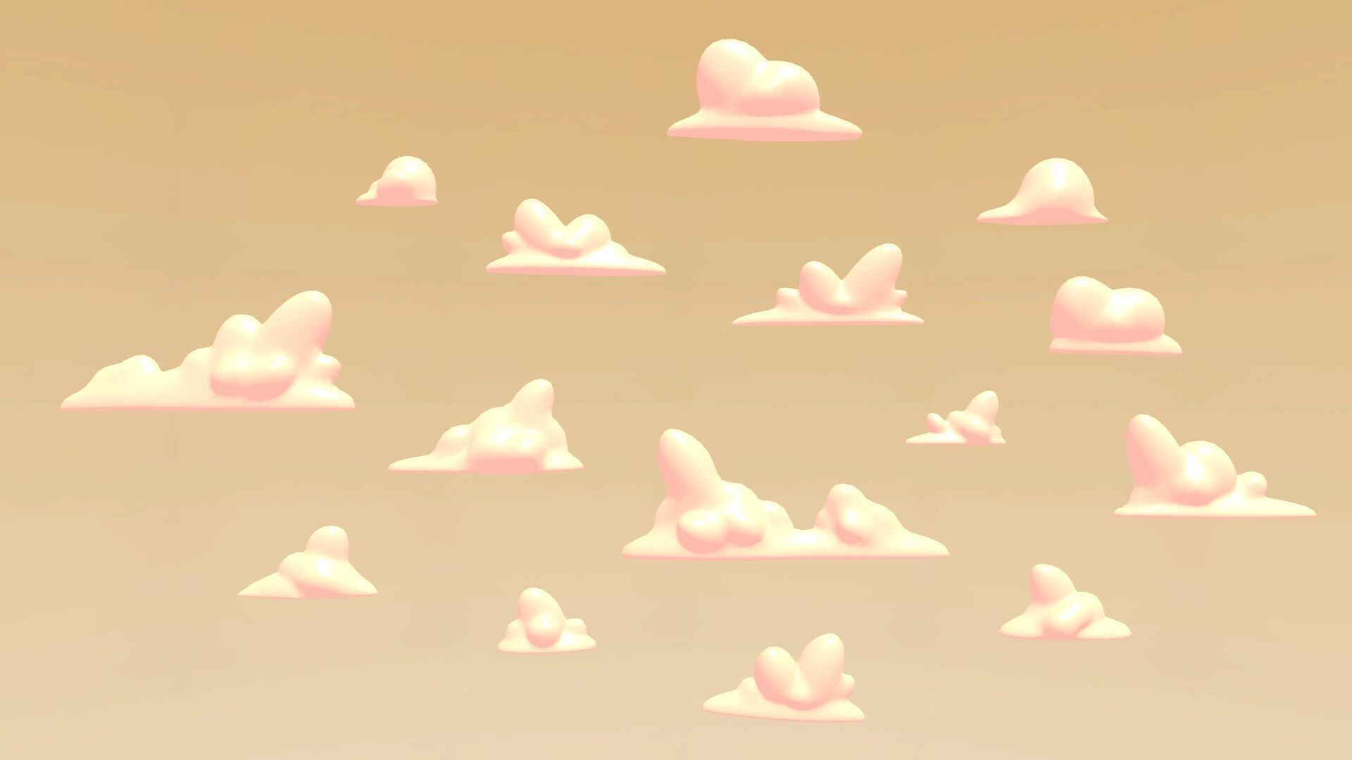 Stylized Clouds Pack - Vol 04 Low-poly 3D model_2