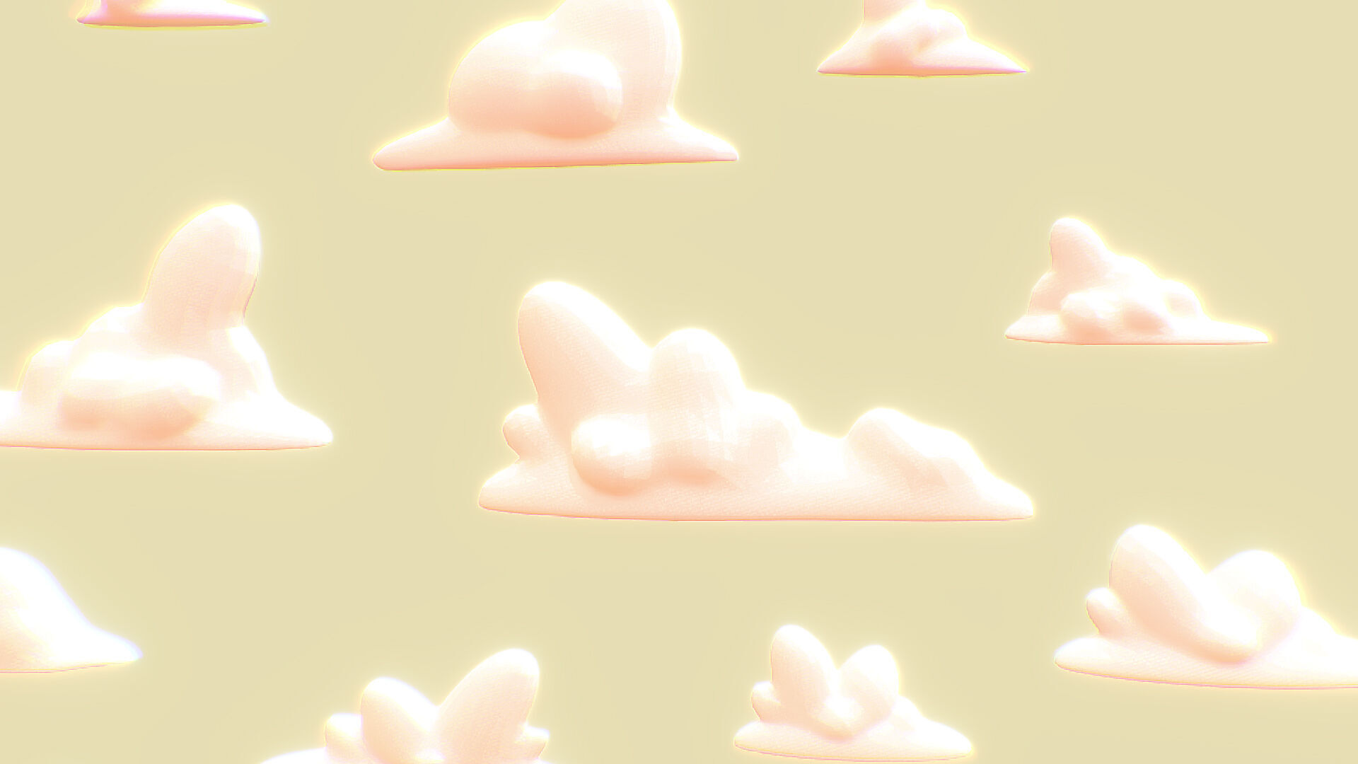 Stylized Clouds Pack - Vol 04 Low-poly 3D model_4