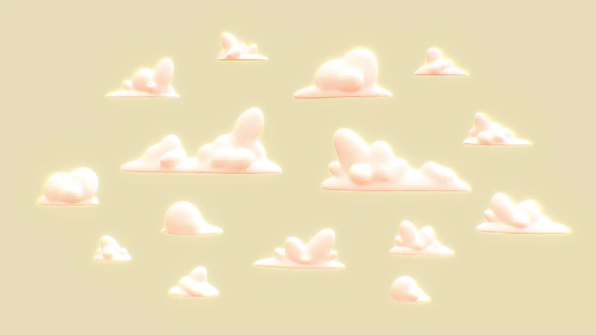 Stylized Clouds Pack - Vol 04 Low-poly 3D model_1