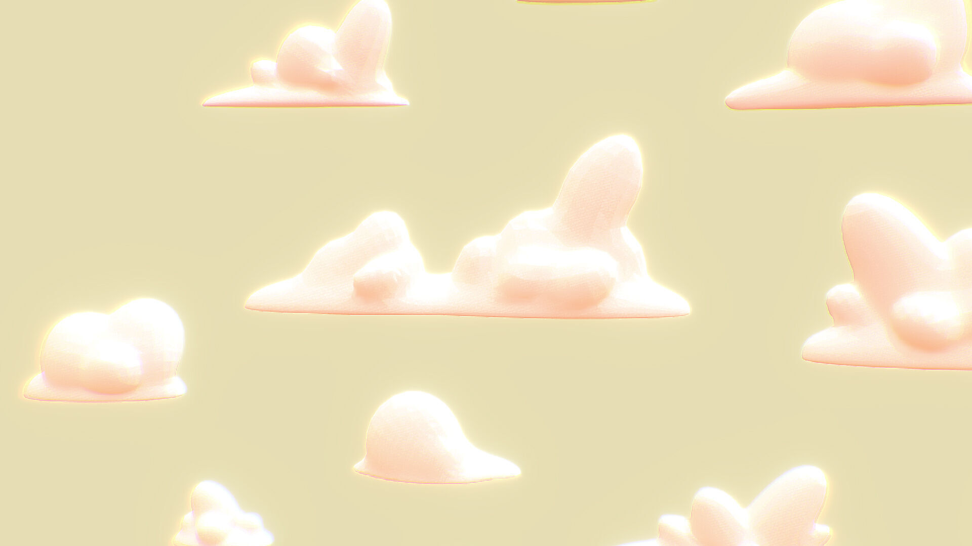 Stylized Clouds Pack - Vol 04 Low-poly 3D model_3