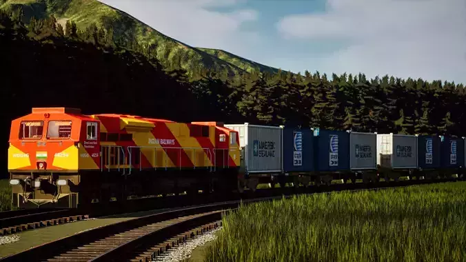 Indian Railways WDG 4G Diesel Loco And BLC A Wagon Combo