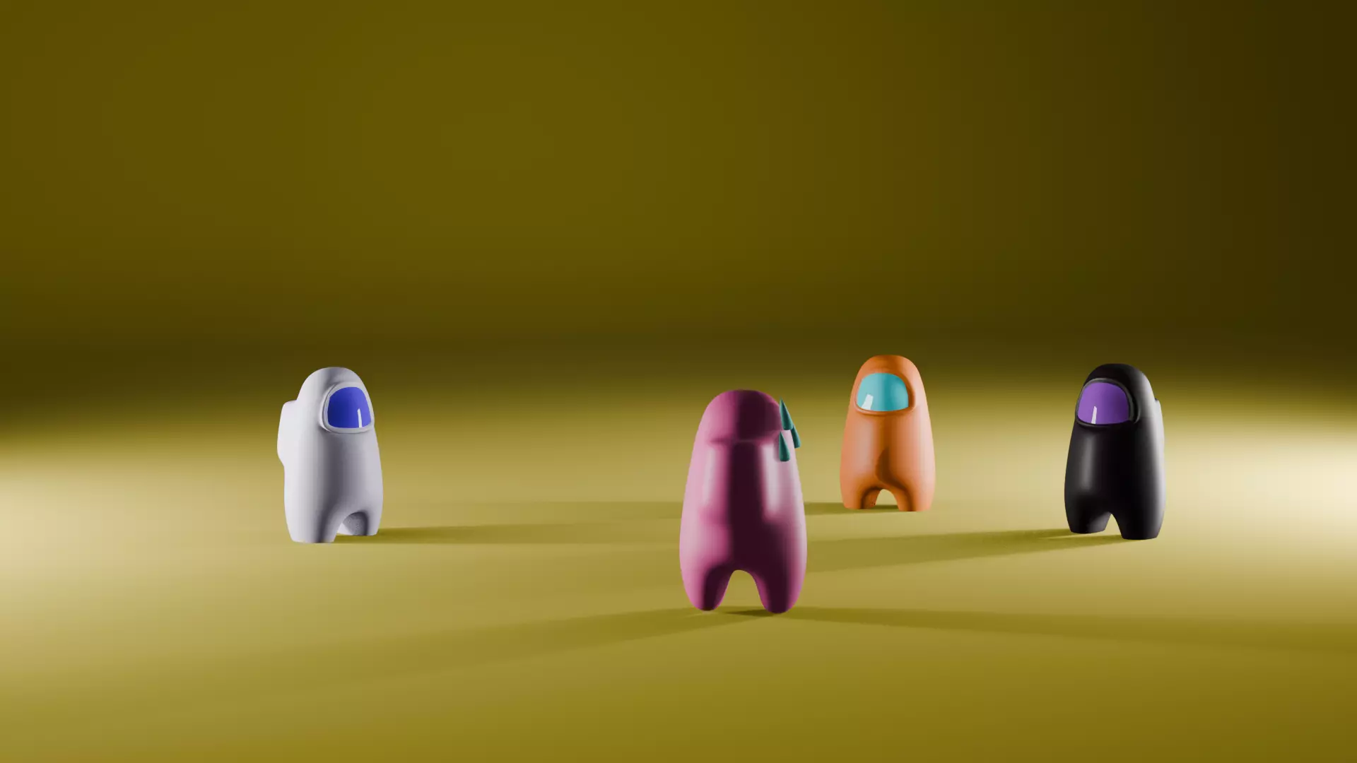 Among Us Charector Low-poly 3D model_0