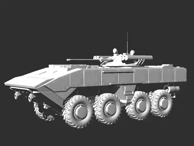 Bumerang 8x8 ifv with bmp2 turret