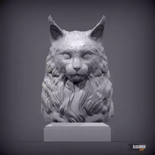 Maine Coon Bust