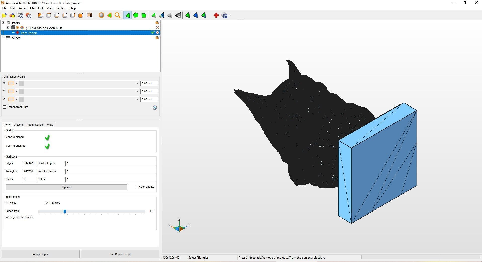 Maine Coon Bust 3D print model_9