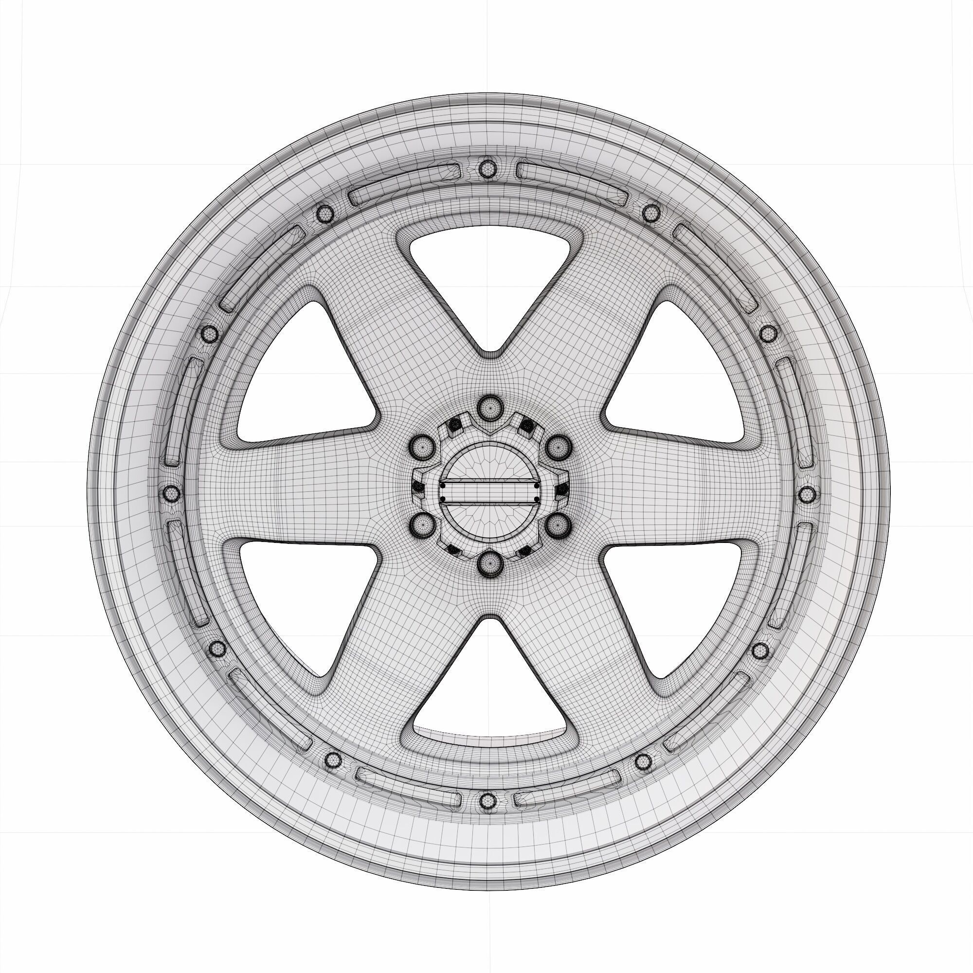 Alloy wheel 3D model_5