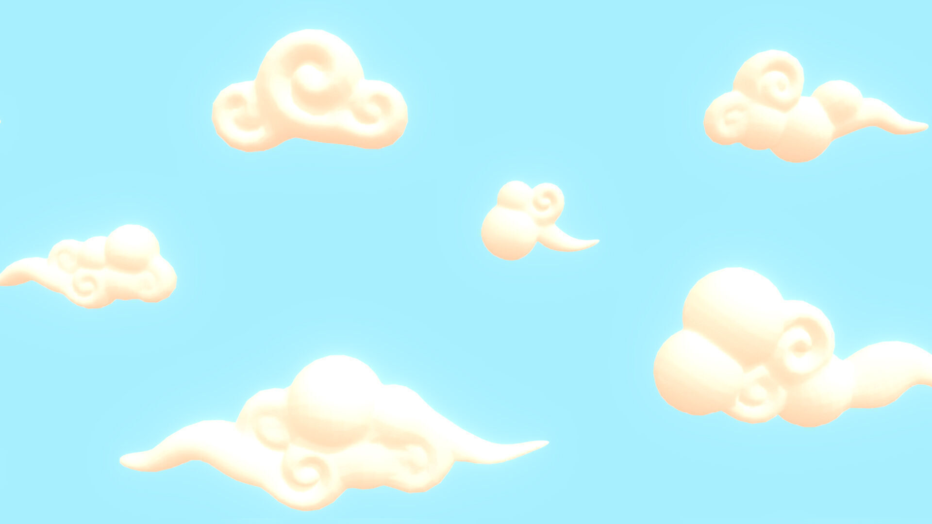 Stylized Clouds Pack - Vol 05 Low-poly 3D model_3