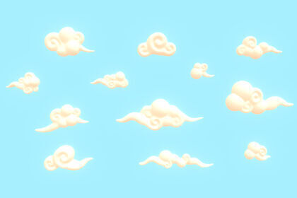 Stylized Clouds Pack - Vol 05 Low-poly 3D model_4