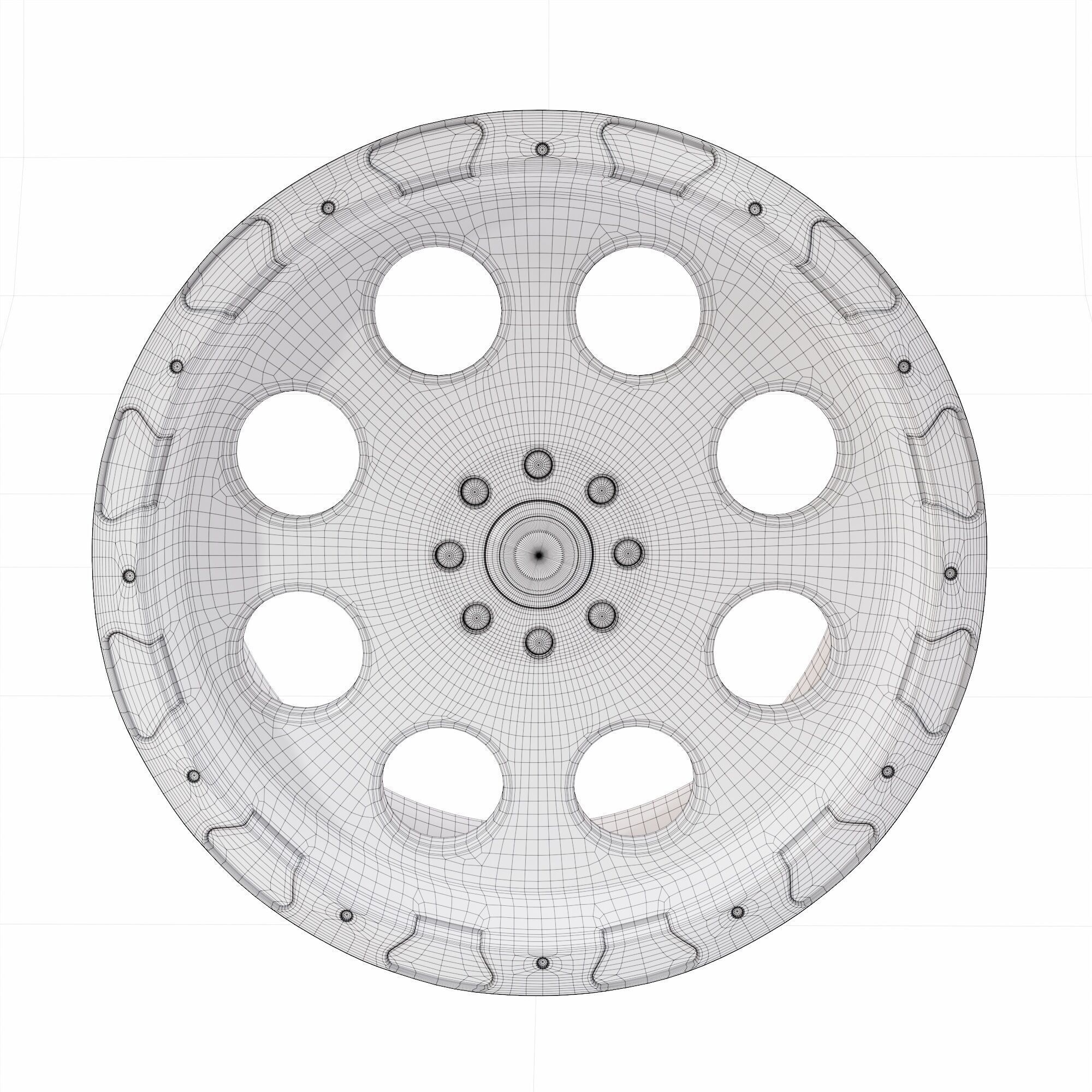 Car wheel 3d model 3D model_4