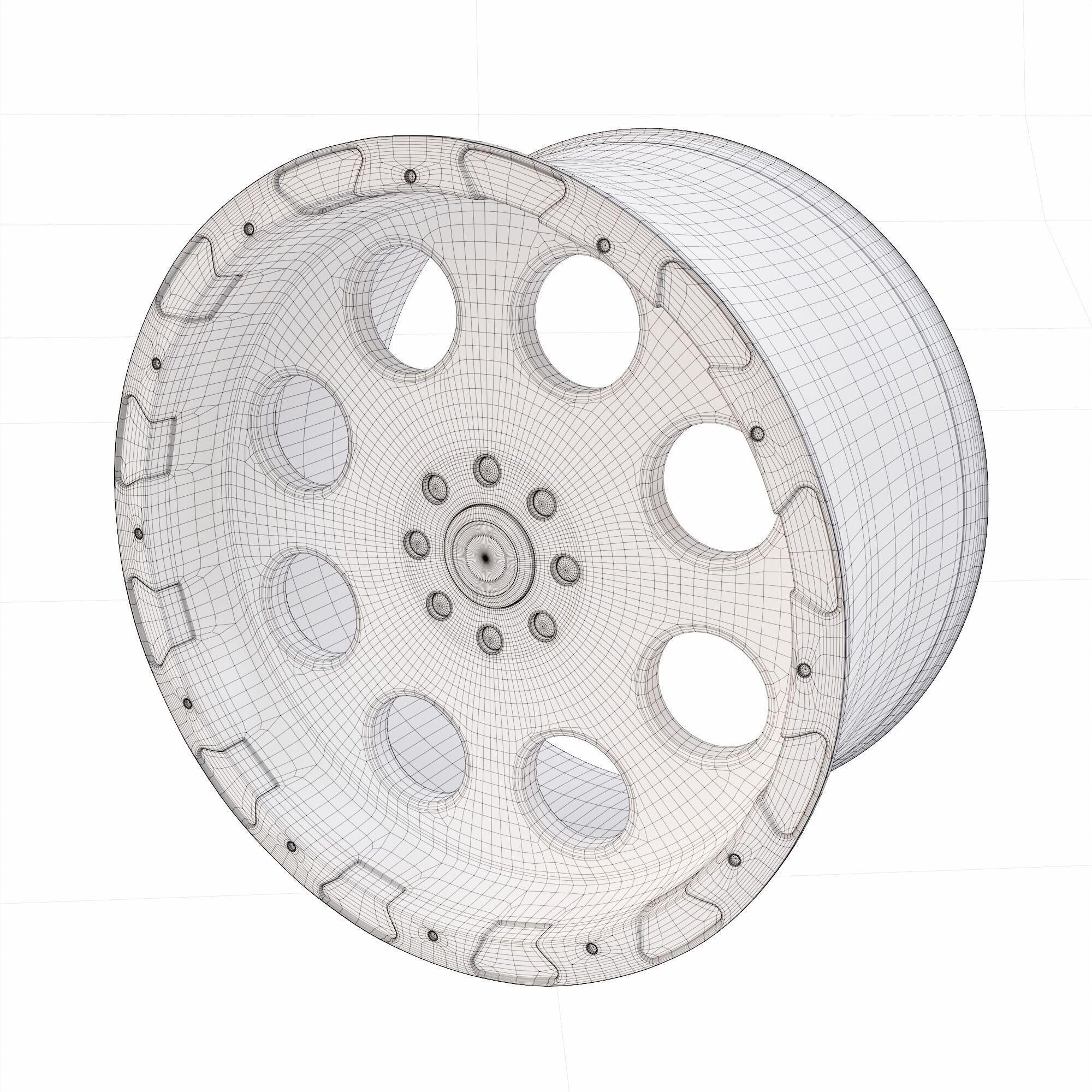Car wheel 3d model 3D model_5