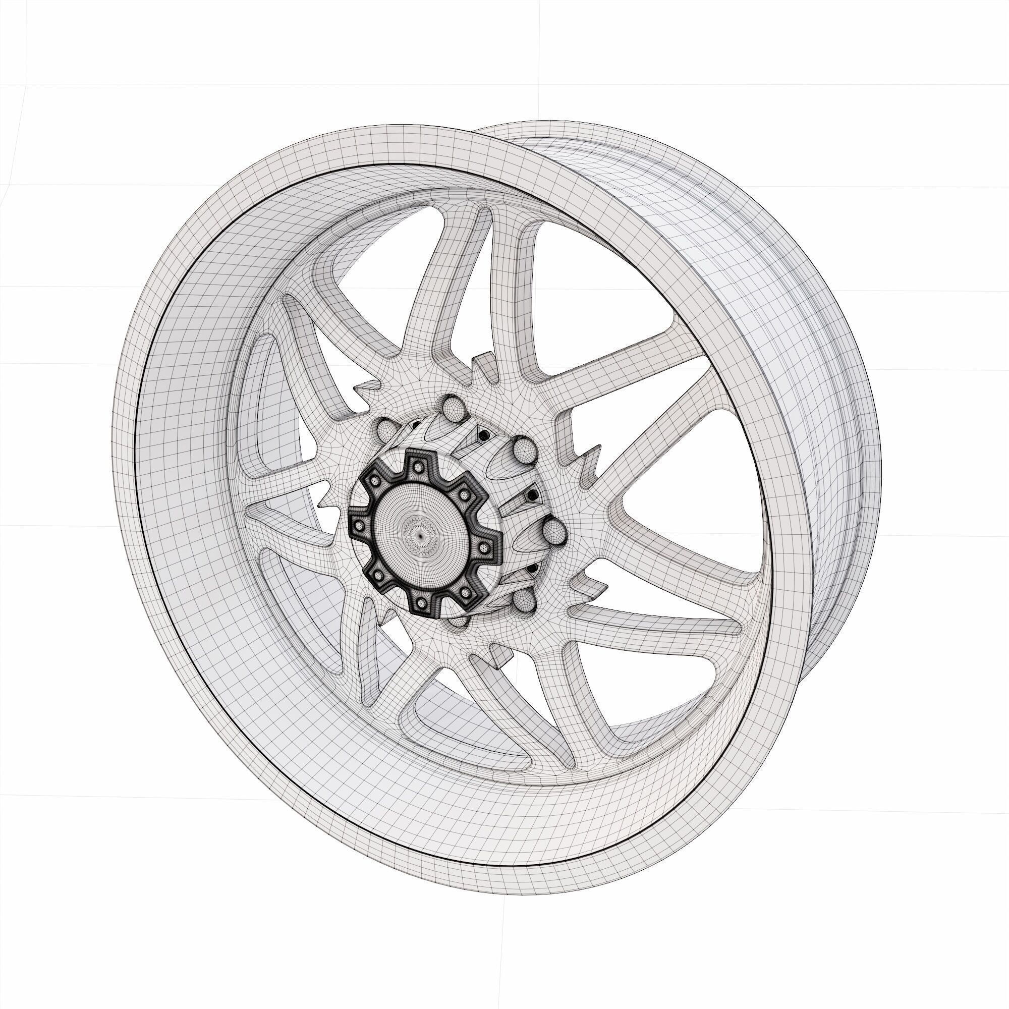 Car allow wheel detailed 3d model 3D model_5