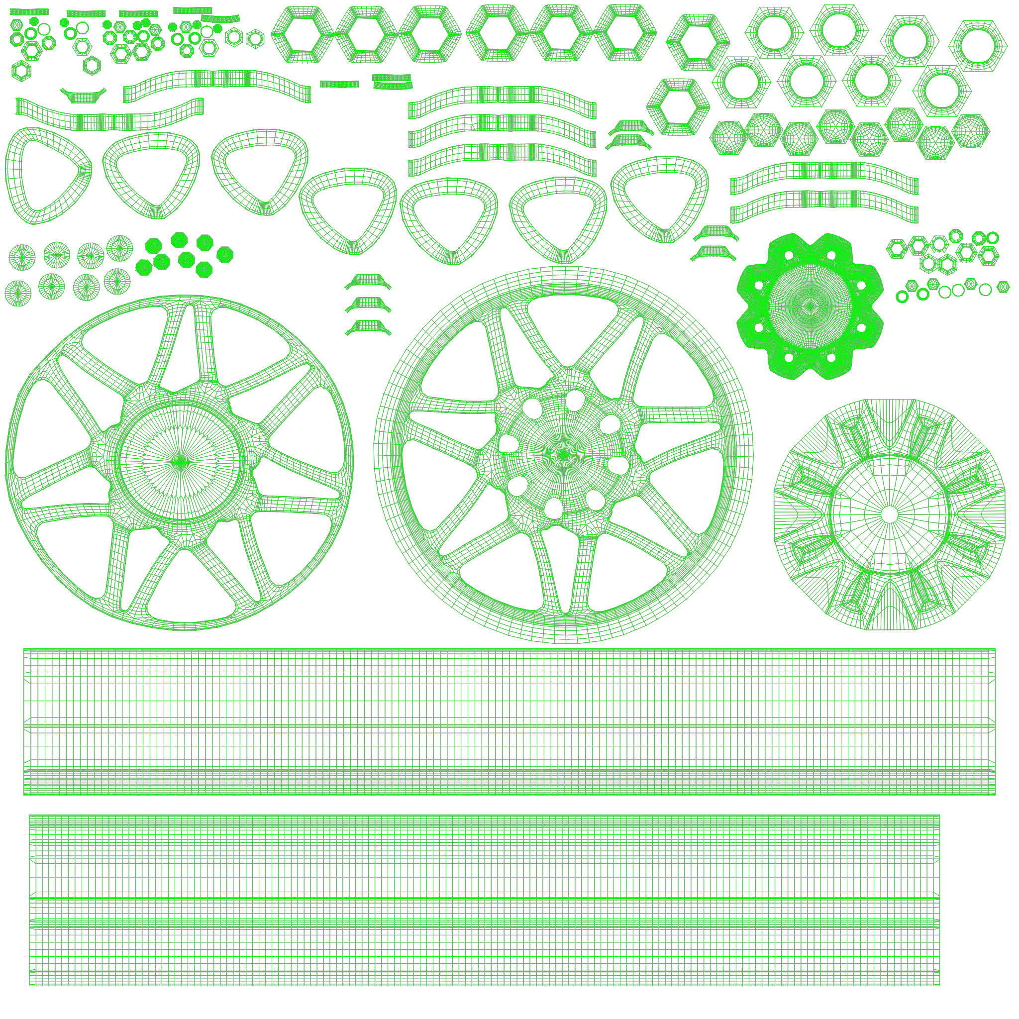 Car allow wheel detailed 3d model 3D model_7