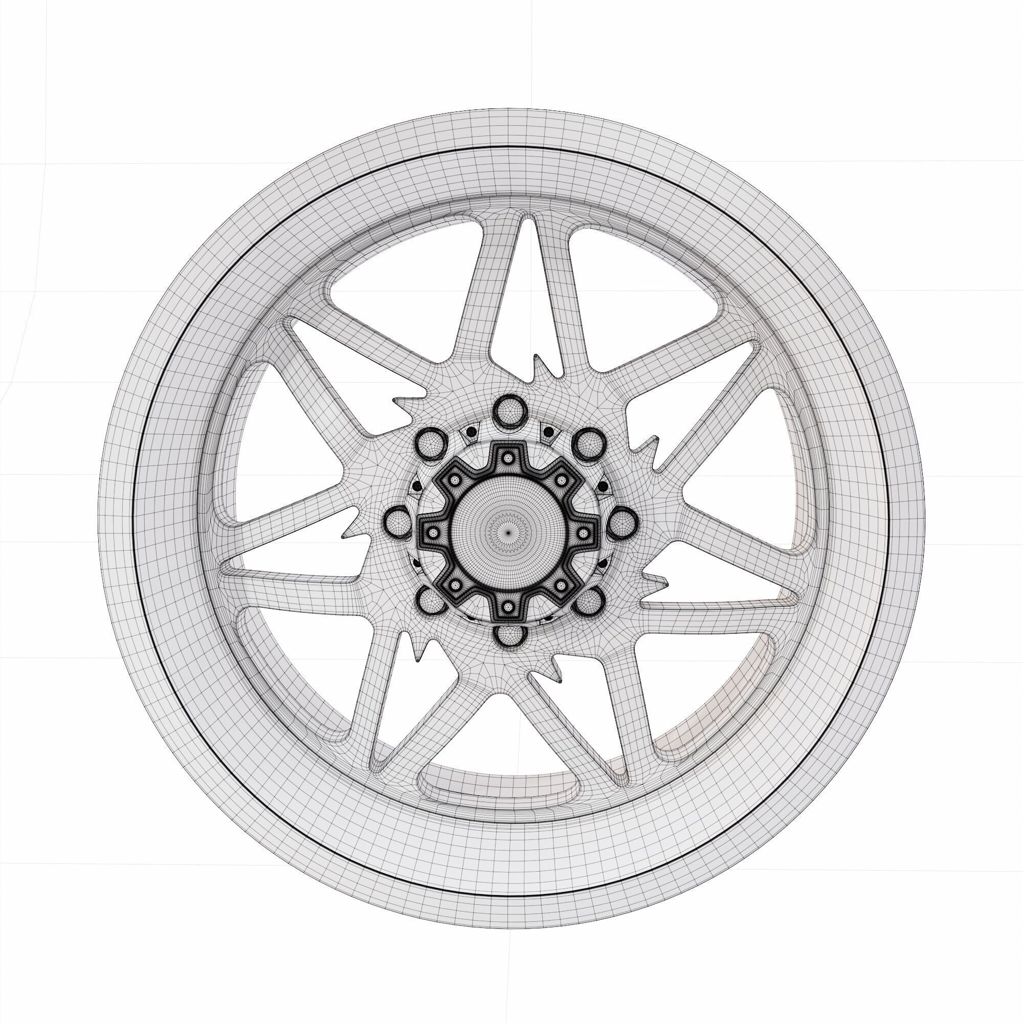 Car allow wheel detailed 3d model 3D model_4