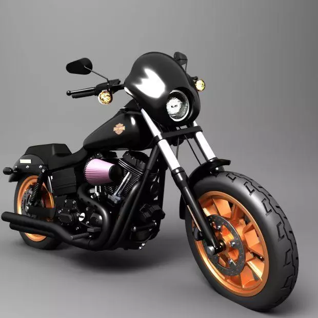 harley-davidson low rider 3D model_0