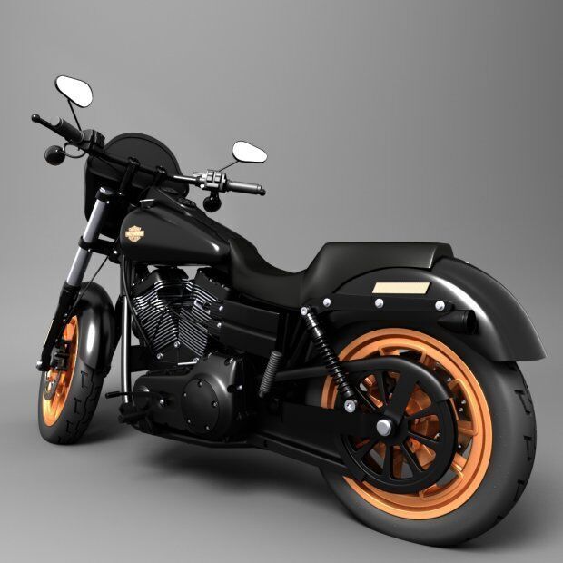 harley-davidson low rider 3D model_1