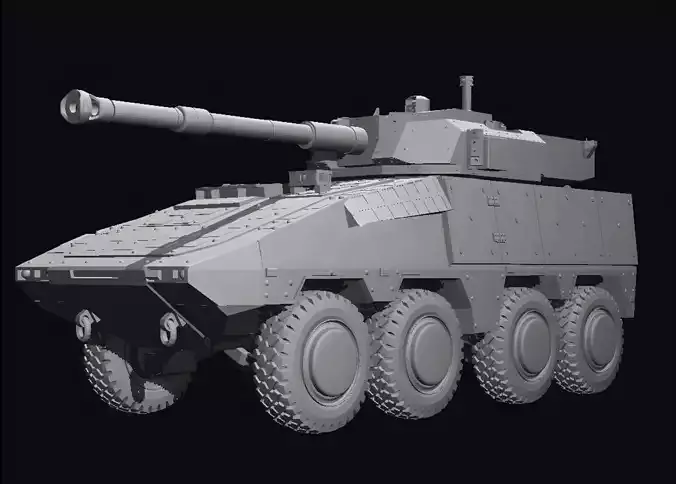 Boxer 8x8 with 105mm turret 3D print model