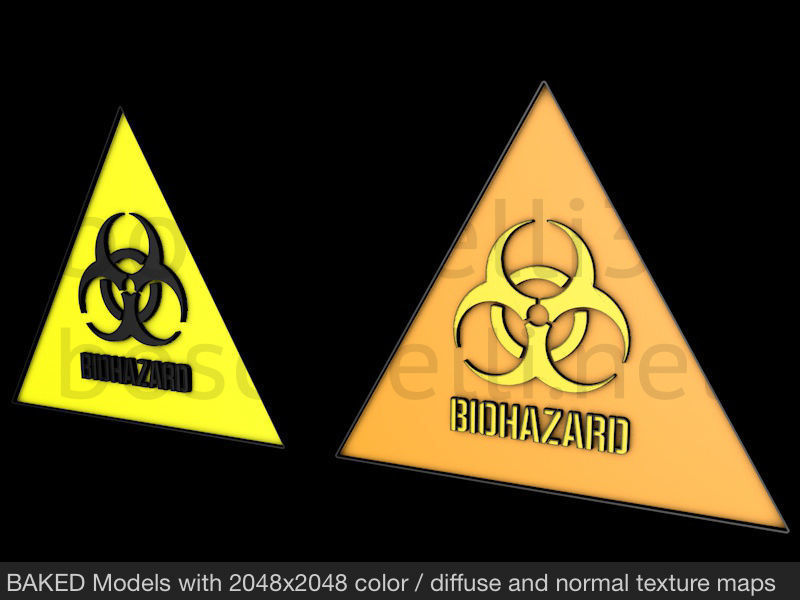Biohazard Signs 3D model_3