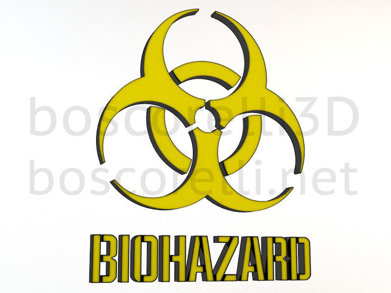 Biohazard Signs 3D model_2