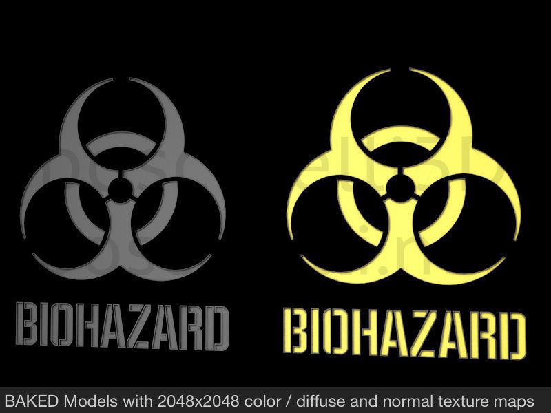 Biohazard Signs 3D model_6