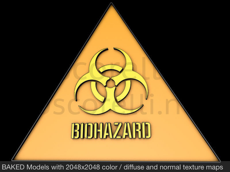 Biohazard Signs 3D model_5