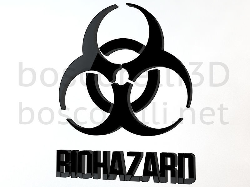 Biohazard Signs 3D model_7