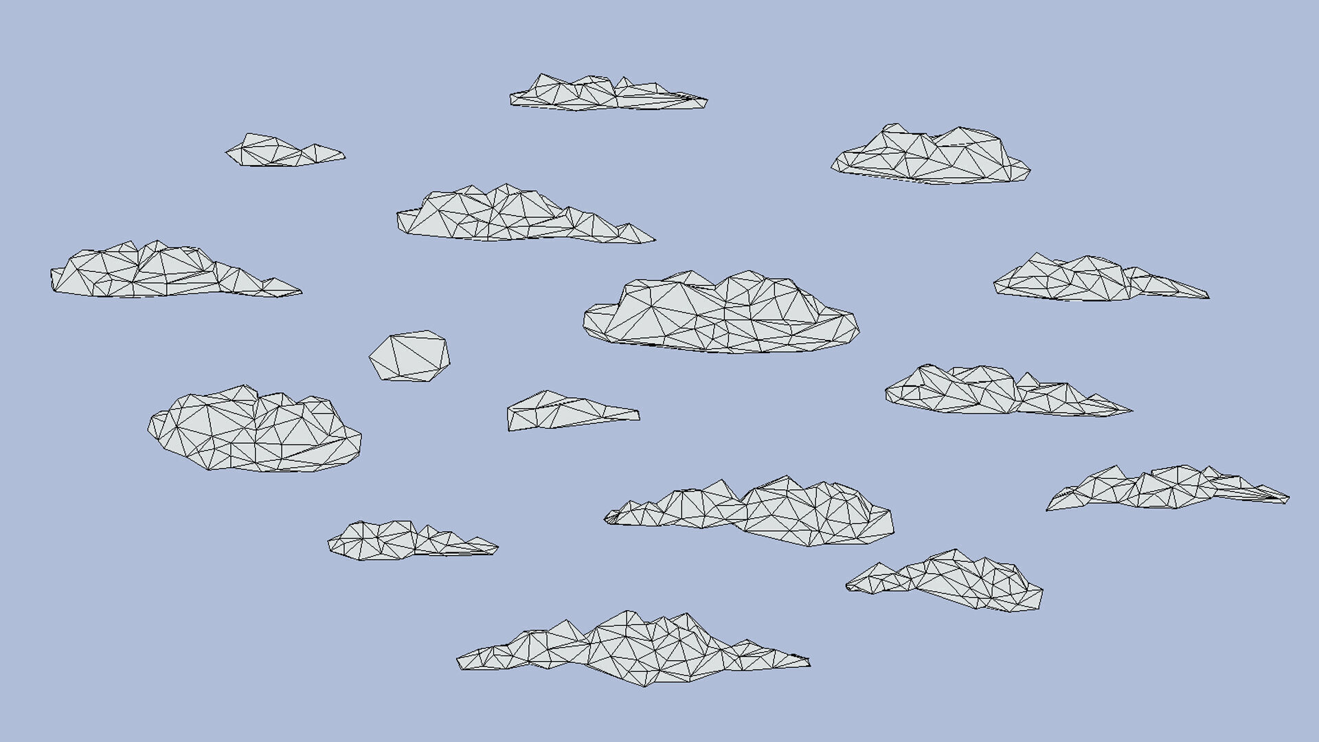 Stylized Clouds Pack - Vol 06 Low-poly 3D model_4