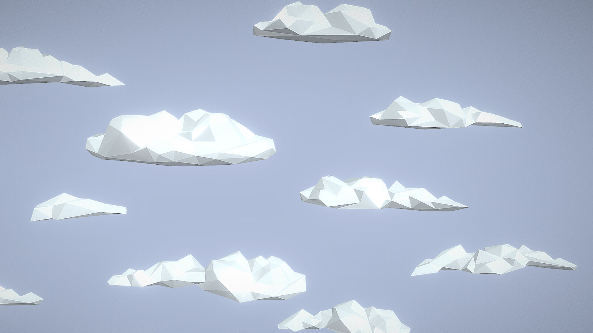 Stylized Clouds Pack - Vol 06 Low-poly 3D model_8