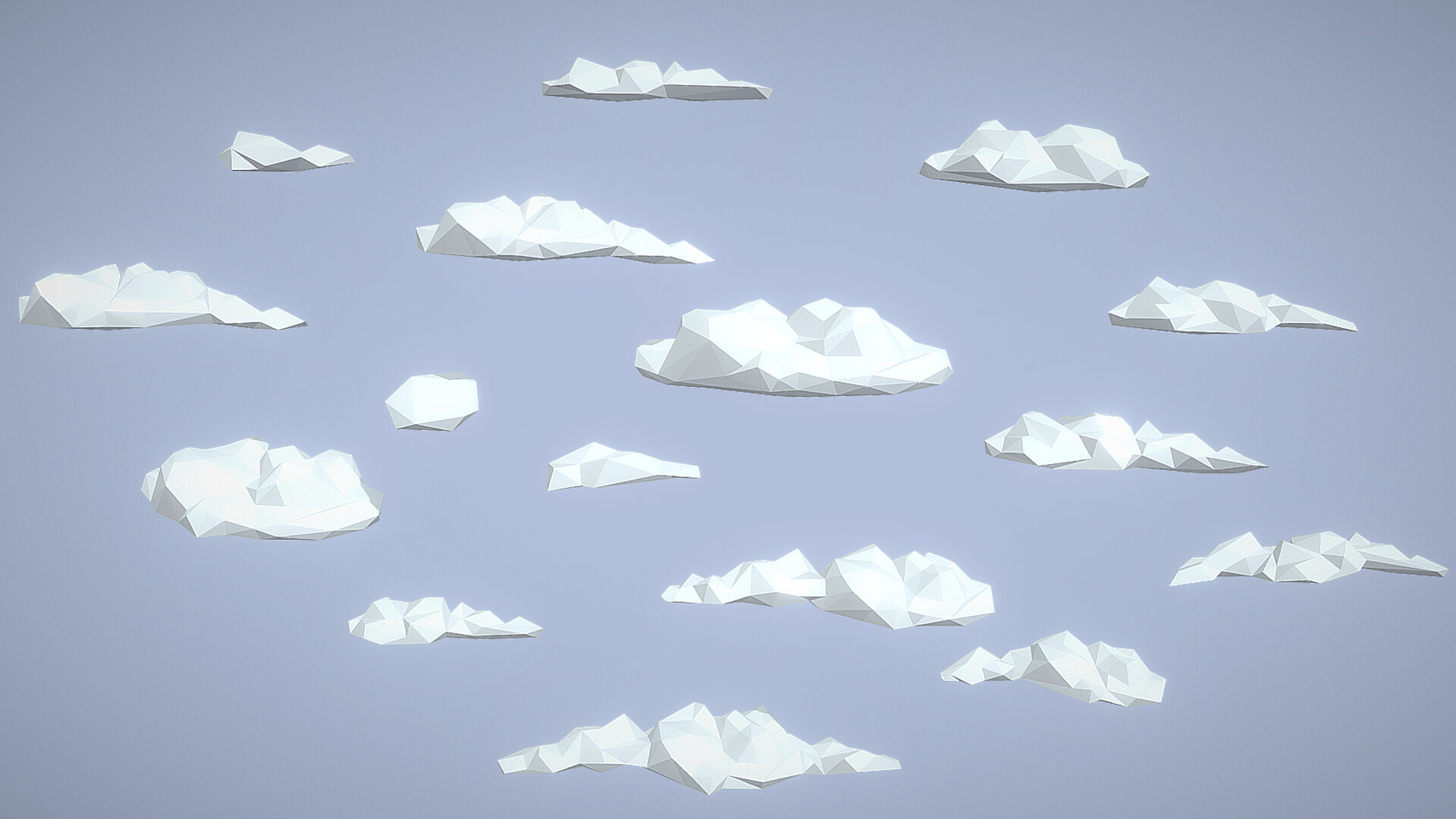 Stylized Clouds Pack - Vol 06 Low-poly 3D model_5