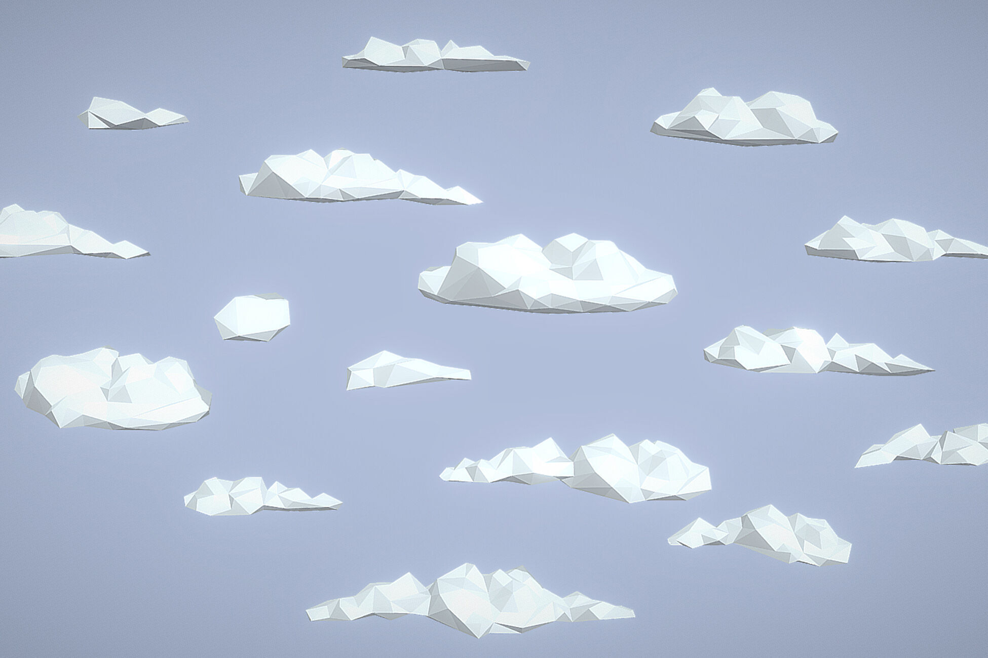 Stylized Clouds Pack - Vol 06 Low-poly 3D model_2