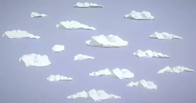 Stylized Clouds Pack - Vol 06 Low-poly 3D model