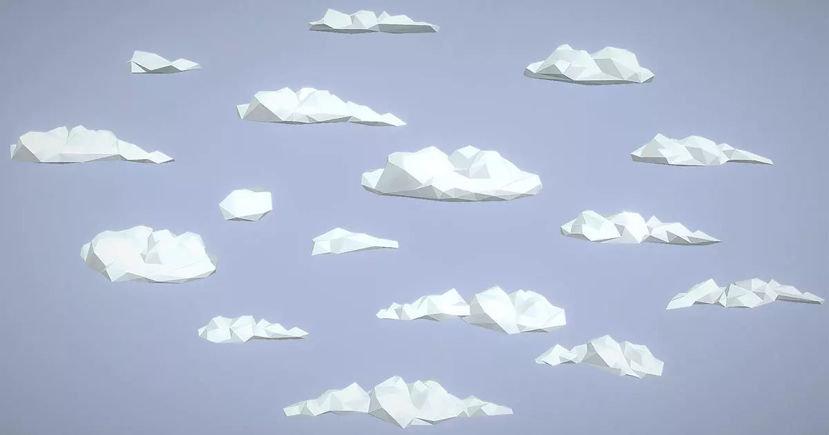 Stylized Clouds Pack - Vol 06 Low-poly 3D model_1