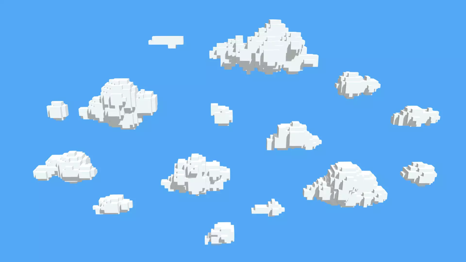 Stylized Clouds Pack - Vol 07 Free low-poly 3D model_1