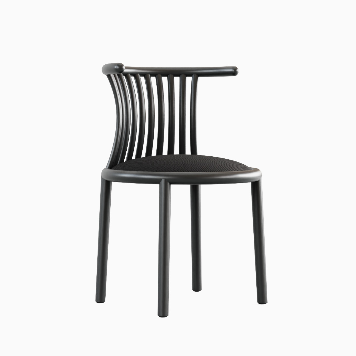 Curved Iron Chair B Set Low-poly 3D model_8