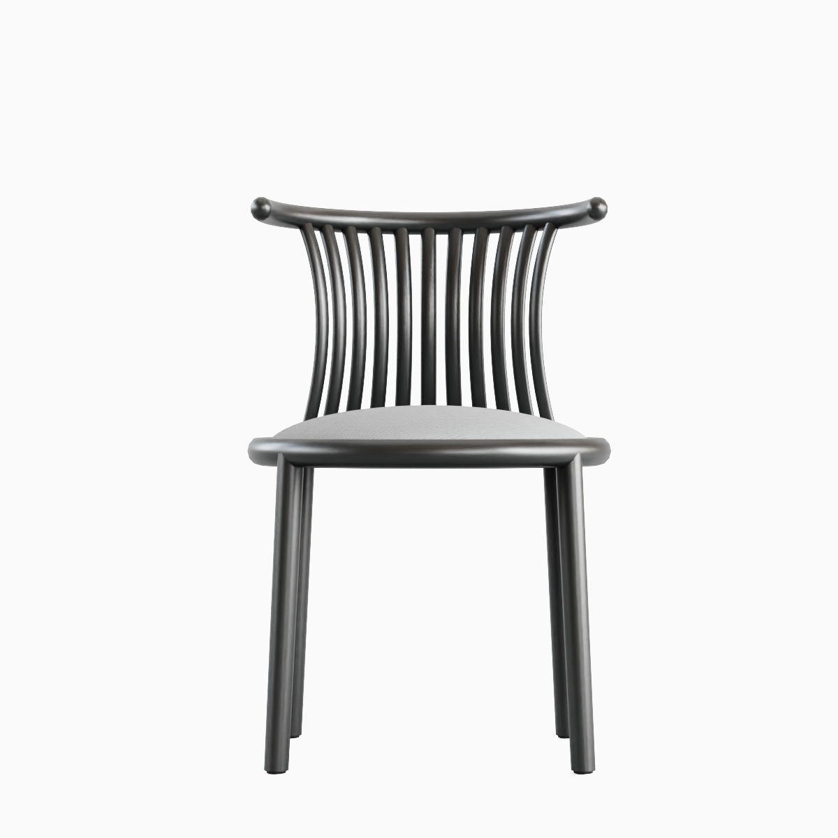 Curved Iron Chair B Set Low-poly 3D model_13