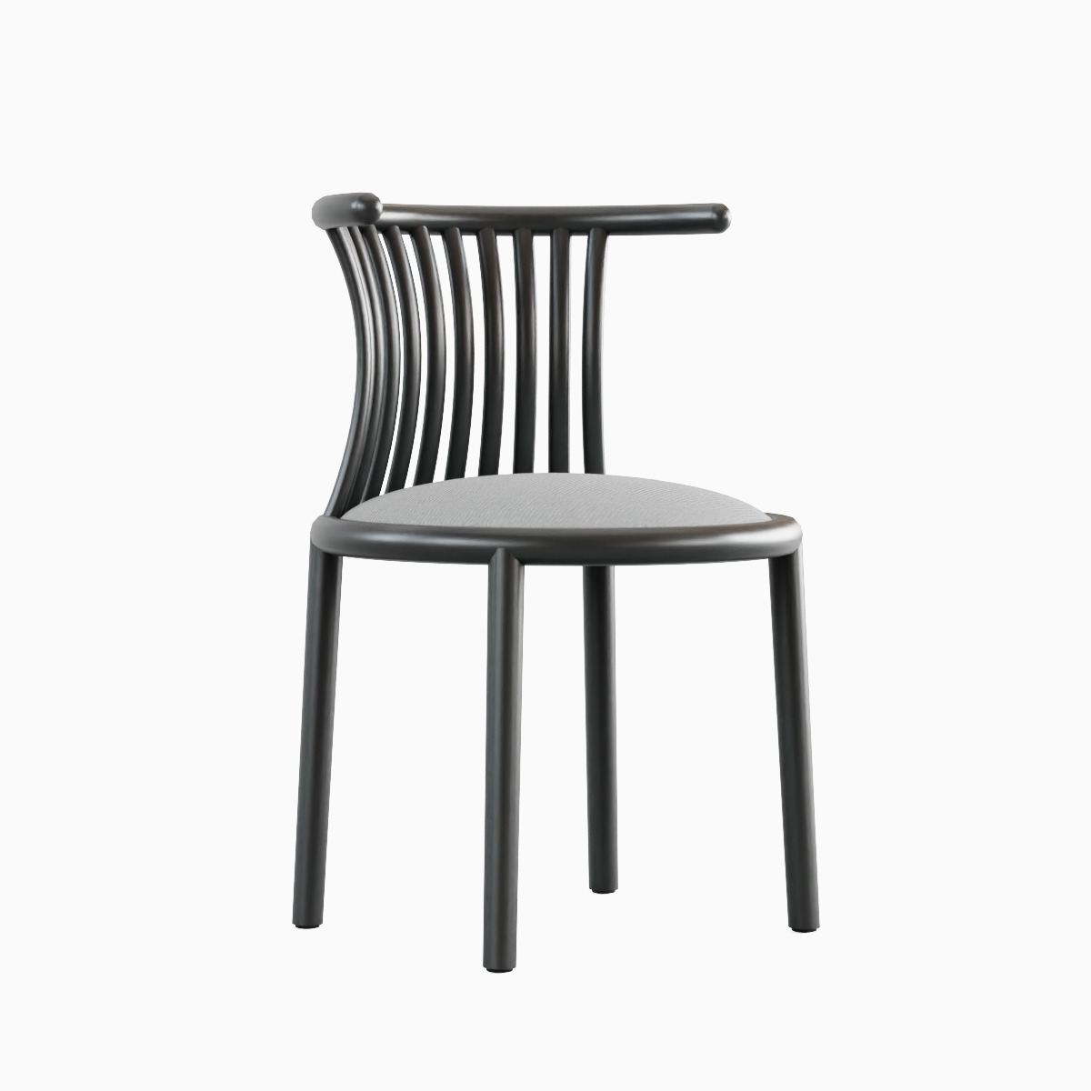 Curved Iron Chair B Set Low-poly 3D model_14