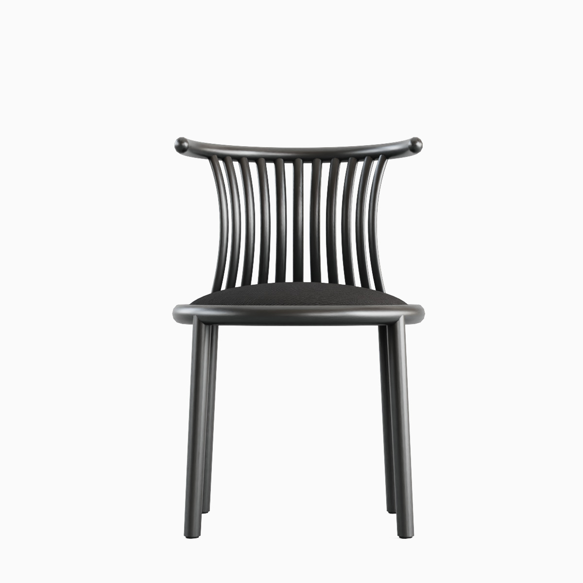 Curved Iron Chair B Set Low-poly 3D model_7