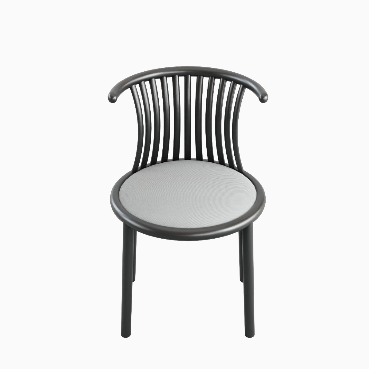 Curved Iron Chair B Set Low-poly 3D model_16