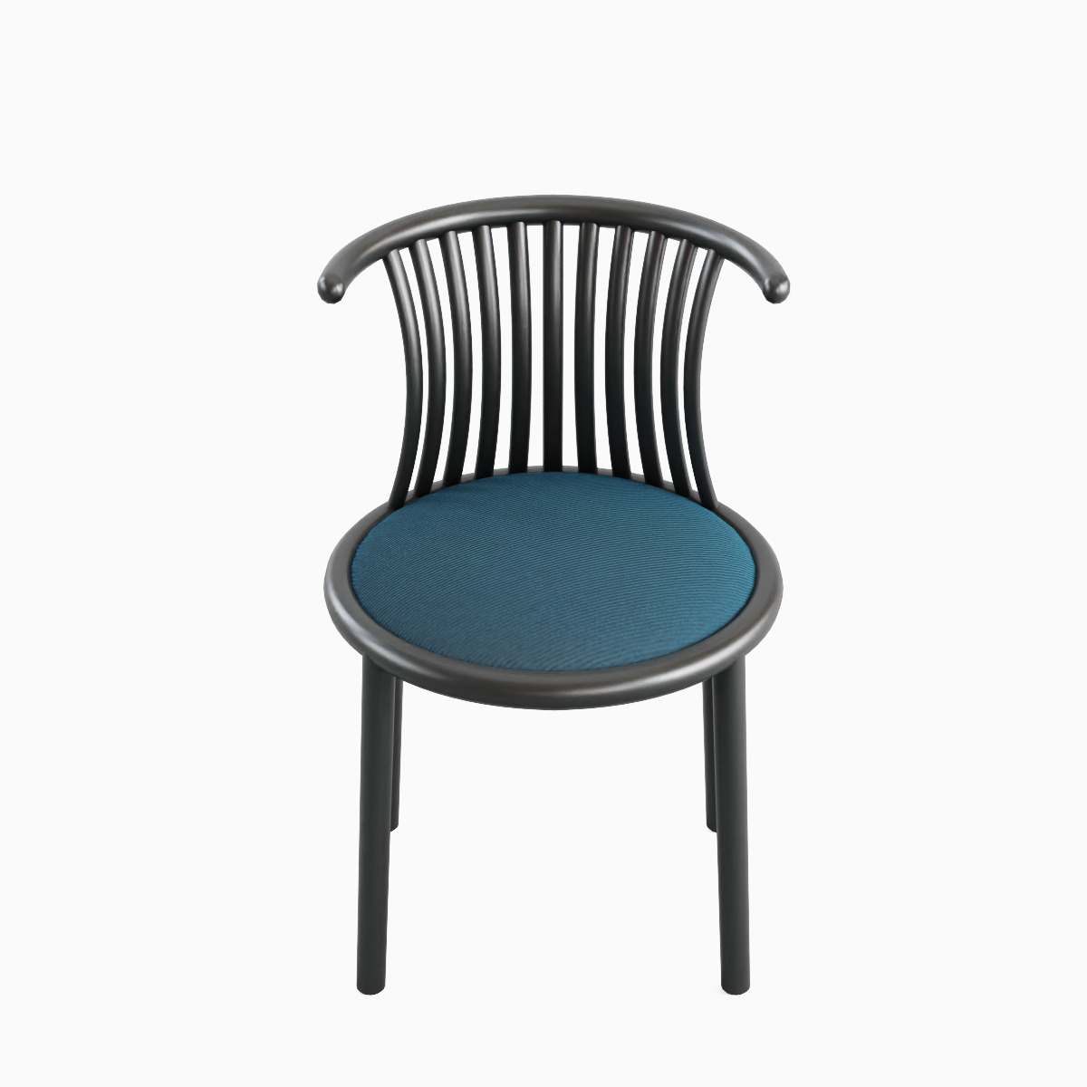 Curved Iron Chair B Set Low-poly 3D model_4